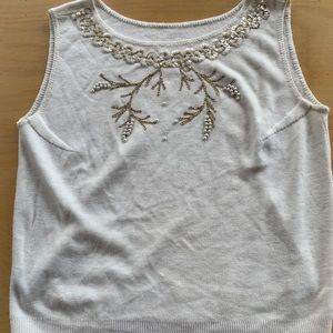 Vintage beaded tank sweater
